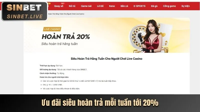 Sự kiện casino trực tuyến W88sale độc quyền